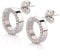 findout Ladies Titanium Steel Classic Simple Circle Cubic Zirconia Earrings, for Women Girls (f1777)