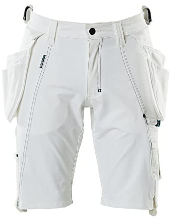 Mascot 17149-311-06 Advanced Cordura Ultimate Stretch Geringes Gewicht Shorts mit Hängetaschen, Weiß, C60 Größe