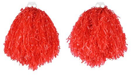 I LOVE FANCY DRESS ROTE Pompoms Tanz PUSCHEL WEDEL ZUBEHÖR FÜR Cheerleader + SPORTVERANSTALLTUNG ODER Fasching UND KARNEVA= 12 Paar (24-STÜCK)