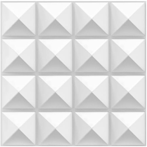TroyStudio Akustik-Sound-Diffusor-Paneele, 30,5 x 30,5 x 2,5 cm, 16 Stück, PVC-Kunststoff-Wandpaneel, Aufnahmestudio, akustische Behandlungen, Diffusionsplatte, 3D-Kunst, dekorative Deckenfliesen