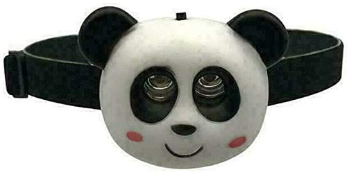 Transplant Panda Lampe frontale LED en forme d'animal 2 modes pour enfants et adultes (noir et blanc)
