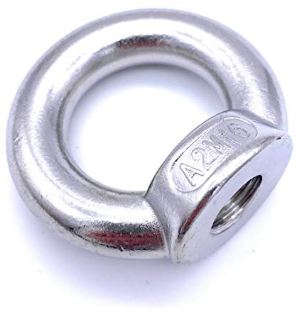 5 Stk. M16 Ringmutter V2A [ V4A / V2A Wählbar M6 M8 M10 M12 | INOX V4A A4 AISI 316 V2A A2 AISI 304 Rostfrei ähnl. DIN 582 (M16, V2A)