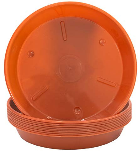 B2S BACK2SEASON 10 x Untersetzer Pflanzenteller Plastik Terracotta Garten Made in Germany 10er Set (D=14cm)