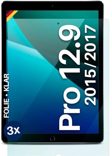 moex FlexProtect Schutzfolie kompatibel mit Apple iPad Pro 12,9 (Gen 1/2) Displayschutz nur 0.2 mm dünn, Folie für das Display, HD Ultra klar und extra kratzfest - 3 Stück