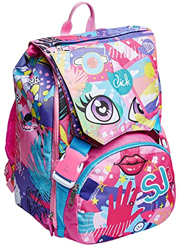 Sj Gang Erweiterbarer Schulrucksack — ausziehbare Gesichter — Wendbare Klappe — Grundschule