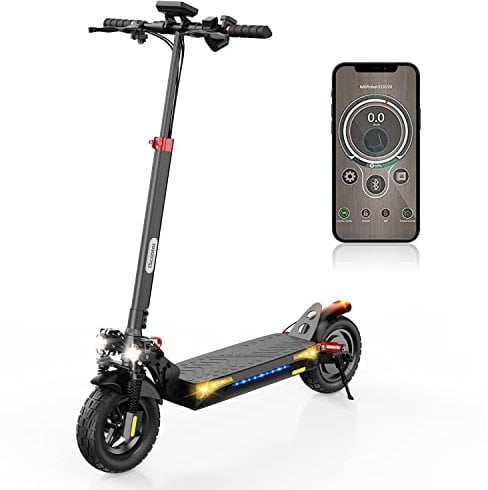 iScooter Electric Scooter, iX4 Electric Scooters Adult 10 Inches Off-road Honeycomb Tires, 45 km Long Range, 48V 15Ah Fast E-Scooter, 3 Speed Modes with APP Control, Dual Shock Suspension