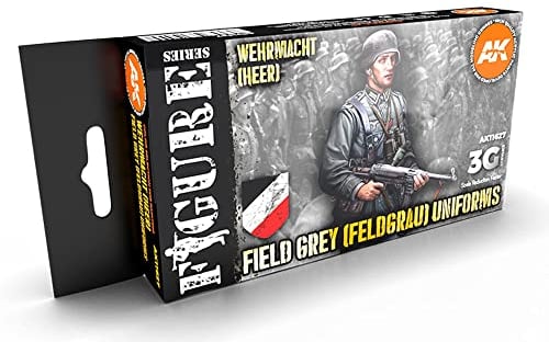 AK Acrylics 3Gen FIGURE SET AK11627 GERMAN FIELD GREY UNIFORMS 3G (6x17ml)