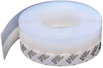 Bande d'étanchéité en silicone, 16,5 pieds de long (5 m) Joints auto-adhésifs transparents pour portes et fenêtres pour la plupart des ouvertures de portes et de fenêtres (largeur 25 mm)