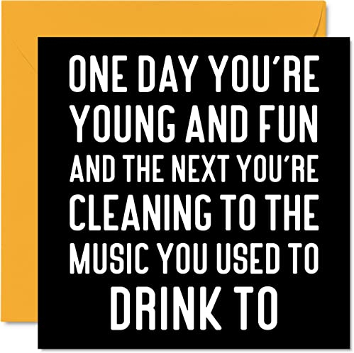 Stuff4 Lustige Geburtstagskarten für Frauen und Männer – Musik – unhöfliche Geburtstagskarten für Ihn Ihre Mutter Vater Bruder Schwester Kollege 145 mm x 145 mm Geburtstag Grußkarten