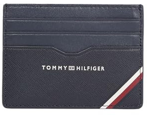 Tommy Hilfiger Portafoglio Uomo Central Cc in Pelle, Blu (Space Blue), Taglia Unica