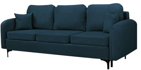 Mirjan24 Schlafsofa Vadrin III mit Bettkasten und Schlaffunktion, 3 sitzer Schlafsofa, Couchgarnitur, Sofa mit Bettfunktion, Schlafcouch, Bettsofa, Couch mit Schlaffunktion (Manila 25)