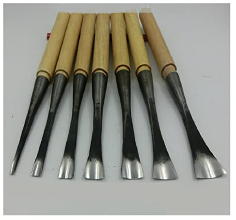 SORTZ Middle Circle Woodwork Carving Knife Dig a Hole Spoon Knife Chisel 0.3-3cm Hand Wood Carving Knives