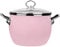 FORREC Faitout profond émaillé en céramique avec revêtement anti-adhésif pour cuisinière/four/lave-vaisselle – Rose