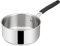 Lagostina Tempra Acier Casserole Fonda Manche Longue, Casserole Ø 16 cm en Acier Inoxydable 18/10 avec Fond Lagotherm et Manche Longue en Silicone