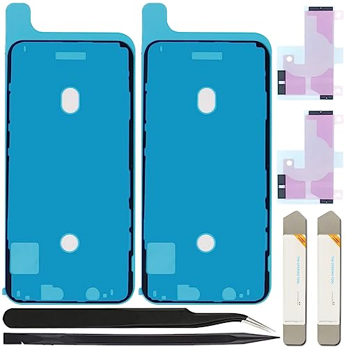 ZHUROUPU 7Pcs Waterproof Pre-Cut Adhesive Sticker Compatible with for iPhone 11 Pro Max, LED Screen Adhesive & Internal Battery Glue Adhesive Tape & Removal Tool (6.5 Inch/Black)