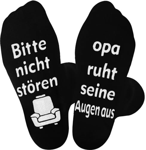 Opa Geschenk Geburtstag Socken, Geburtstagsgeschenk für Opa von Enkel Lustige Geschenke für Opas die alles haben, Vatertagsgeschenk für Opa Bitte nicht stören Opa ruht seine Augen aus Socken