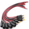 RUNCCI-YUN 10Pcs DC Power Pigtail Cable, 18AWG DC 12V 5A 5,5 x 2,1 mm DC Conector Kit, DC Power Jack Conector Adaptador e Cabo DC Power Pigtail para segurança doméstica e iluminação para festas