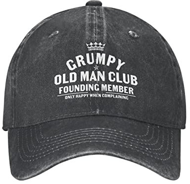 Grumpys Old Man Hat for Men Baseball Cap Graphic Hats