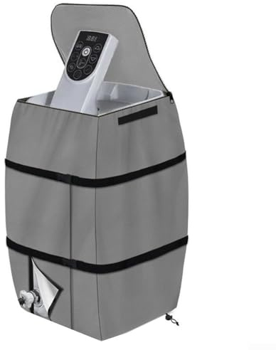 CARMOTTER Spa-Warmwasserbereiter-Pumpenabdeckung, Whirlpool-Heizungspumpenabdeckung, Regen- und Sonnenschutz, Abdeckung, isolierte Pumpenabdeckung für Outdoor-Badewanne (grau)
