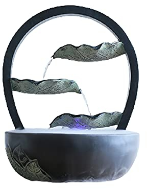 Fontana da interni Feng Shui Fontana da tavolo Feng Shui trasforma fontana d'acqua decorazione fortunata arte giochi d'acqua piccolo acquario bonsai umidificatore for soggiorno balcone Home Fontana