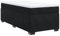 vidaXL Boxspringbett, Polsterbett Bett mit Matratze Matratzenauflage, Bettgestell mit Lattenrost, Einzelbett für Schlafzimmer, Schwarz 100x200cm Samt