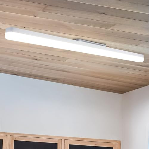 CBJKTX LED Deckenleuchte Deckenlampe Tageslicht Weiß - 90CM Tageslichtlampe 36W Küchenlampe: 4000K 3240LM LED Lampe Innen für Küche Wohnzimmer Schlafzimmer Esszimmer Balkon Flur Garage Keller