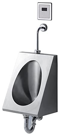 Commercial Stainless Steel Automatic Flushing Urinal - Wall-Mounted Men's Standing Public Toilet Urinal Set for Household & Commercial Use