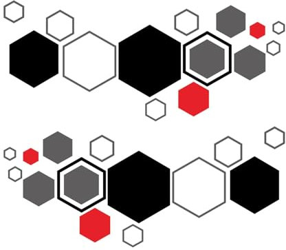 Fukamou Auto-Seitenaufkleber, Waben-Autoaufkleber,Wabenförmige seitliche Karosseriegrafiken wasserdicht | Einzigartige Auto-Tuning-Aufkleber, temperaturbeständige sechseckige geometrische