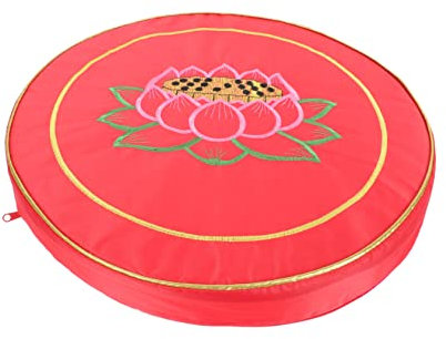 MERRYHAPY 1stk Anbetungsmatte Kissenmeditation Cousine Kissen Für Die Couch Anbetungs-kniekissen Runde Outdoor-Kissen Gebet Ahnen-Halle-pad Meditationsstütze Draussen Meditieren Stoff Rot