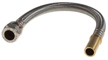 Flexible Pipe Hose Extension 15mm Compression x 15mm Shank x 300mm