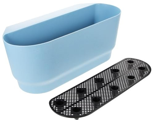 OFFSCH Jardinera Colgante Barandilla Valla para Plantas Decoración Moderna para Balcony Jardín Patio