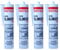 4x Remstaler SANITÄR SILIKON 300ml | Wasserdicht | für Innen- und Außenbereich | weiß und transparent (transparent)