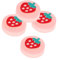 AUTSUPPL 4pcs Silicone Switch Replacement Joystick Caps Luminous Cute Fruit Design Thumb Grips Button Covers for Controllers