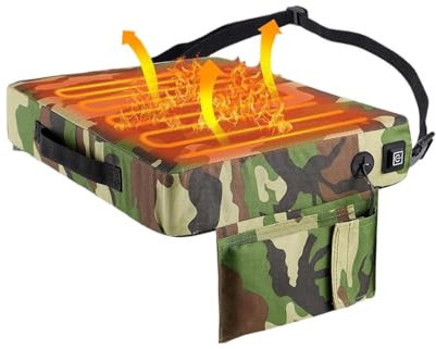 Coussin d'assise avec Chauffage Froid - Coussin léger et Pliable - Parfait pour Le Camping, la pêche, la Chasse et Le Sport - Coussin de siège Chauffant pour la Chasse