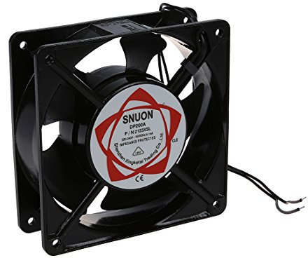 Carlgelrag AC 220-240V 0.14A 120mmx120mm Metal PC CPU Ordenador Refrigerador Ventilador De Refrigeracion Negro