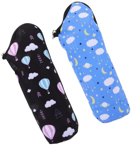YARNOW 2piezas Bolsa Térmica para Biberones Aislante y Calentadora Mediana Azul con Nube y Globo Aerostático Bolsas Portátiles para Leche Mantienen Calor Horas Resistentes y Fáciles De Li