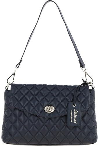 Ashwood Women’s Real Leather Quilted Flap-over Shoulder Bag – Elegant Handbag with Gold Clasp, Jacquard Floral Lining & Timeless Everyday Design for Work, Travel & Casual Use: 63858