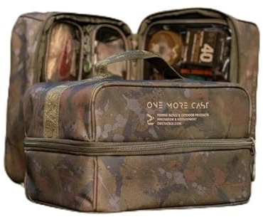 OMC HEIST Slam Dunk Splash Camo Tackle Bag - Compact Modular Bag | 4 Removable Tinted Window EVA Pouches - Fits the HEIST Compact Rucksack for Carp Accessories