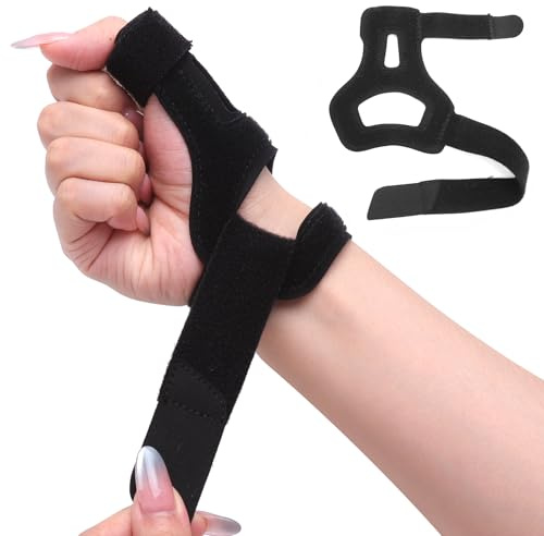 HENGBIRD Férula Pulgar Derecha e Izquierda con Placa Aluminio Ajustable, Soporte de Pulgar para Tendinitis, Artritis, Esguince, Dolor Articular, Uso Diario Hombre Mujer Día y Noche