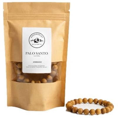 Andengeist Echtes Palo Santo Armband aus Peru – Handgefertigtes Holzperlen-Armband (Bursera Graveolens) – Natürlicher Duftschmuck für Yoga & Meditation – Nachhaltiger Holzschmuck für Damen & Herren