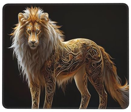 Mauspad Das Tier kleines Mousepad 420 x 350 mm mit Rutschfester Gummiunterseite, wasserdichtes Mauspad, Gaming Mauspad für Damen, Herren, kabellose Maus Laptops, Zuhause, Büro, Reisen g-815