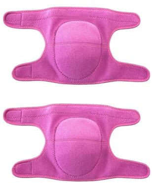 Ginocchiere Morbide Protezioni Regolabili for Uomo Donna Protettive for Pallavolo Calcio Danza Yoga Tennis Corsa Ciclismo(2Pcs Rose Red,M)