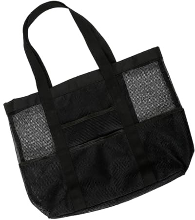 Outanaya Strandtasche Netzbeutel Mit 8 Fächern Robuste Reisetasche Aus Netzgewebe Handliche Outdoor Badetasche Für Kosmetik Und Toilettenartikel Tragbar Für Schwimmbad Und Urlaub