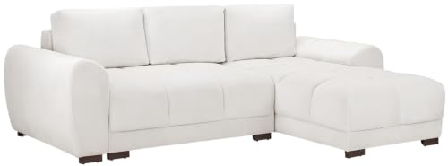Beehive Furniture Azara - Universal Corner Sofa Bed - Cream Upholstered Corner Couch | Setup Included | Built to Last (Universal Corner Sofa Bed)