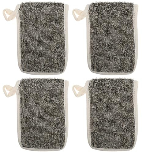 STAHAD 4pcs Soap Bar Bag Soap Holder Bag Linen Exfoliating Foaming Pouch for Body Face Home Use