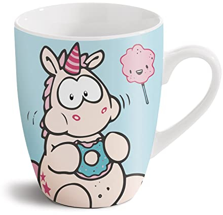 Nici 41450 Tasse, Porzellan, Weiß mit Buntem Aufdruck, 8.3 x 12 x 10.5 cm, 1 Einheiten