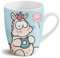 Nici 41450 Tasse, Porzellan, Weiß mit Buntem Aufdruck, 8.3 x 12 x 10.5 cm, 1 Einheiten