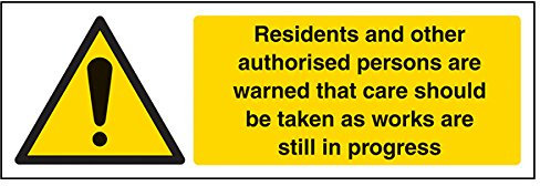 VSafety 67093AX-R'Care Should Be Taken Works In Progress' Schild, 300 mm x 100 mm (3 Stück)