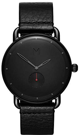 MVMT Orologio Analogico al Quarzo da uomo con cinturino in pelle Nero - D-MR01-BBL