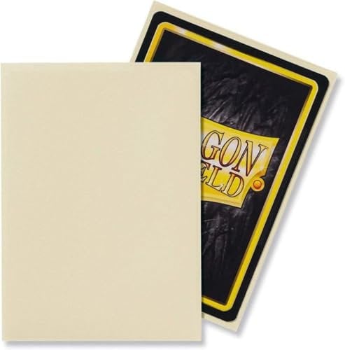 Dragon Shield Matte, Ivory 100 Stück Kartenfolien Kartenhüllen Sleeves - für Sammelkarten wie Pokemon Magic - Standardgröße